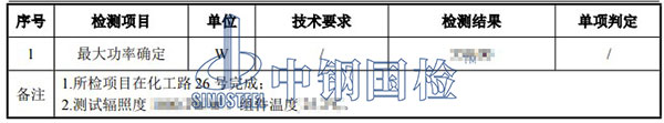 光伏组件检测项目结果
