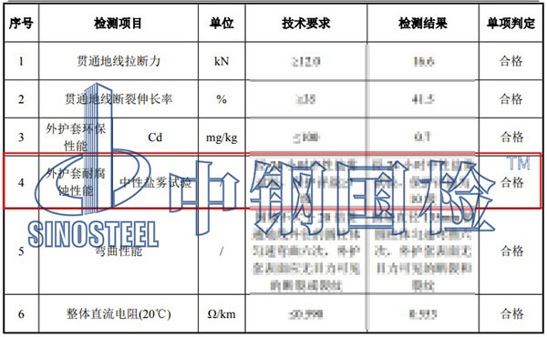 中性盐雾试验项目结果