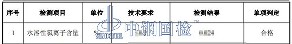 混凝土检测氯离子试块检测结果